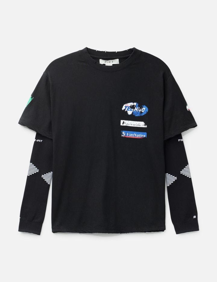 Piet F.C. Knitted Sleeve T-Shirt by PIET