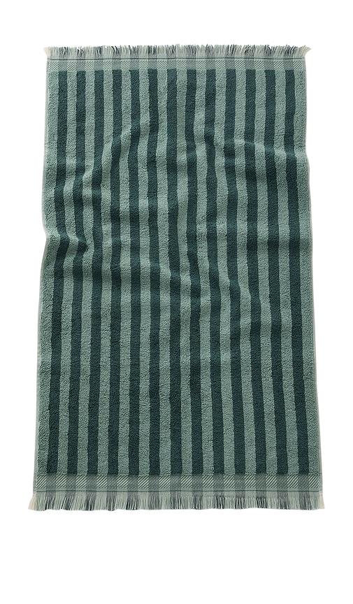 Piglet in Bed Pembroke Stripe Bath Towel in Dark Green by PIGLET IN BED