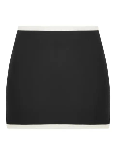 contrasting-trim mini skirt by PILZER