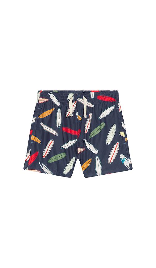 Pink Chicken Boys Swim Trunk in Navy by PINK CHICKEN