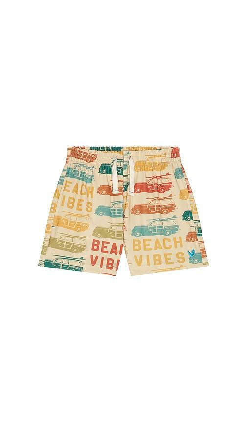 Pink Chicken Boys Swim Trunk in Tan by PINK CHICKEN