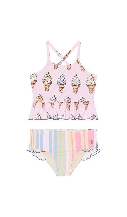 Pink Chicken Girls Joy Tankini in Pink by PINK CHICKEN