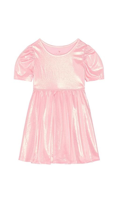 Pink Chicken Girls Lame Laurie Dress in Pink by PINK CHICKEN