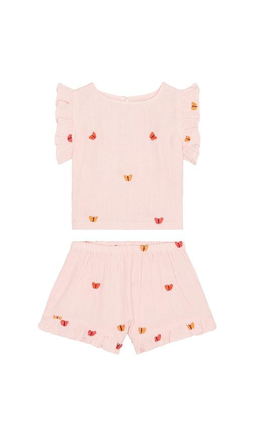 Pink Chicken Girls Roey 2-Piece Set in Pink by PINK CHICKEN