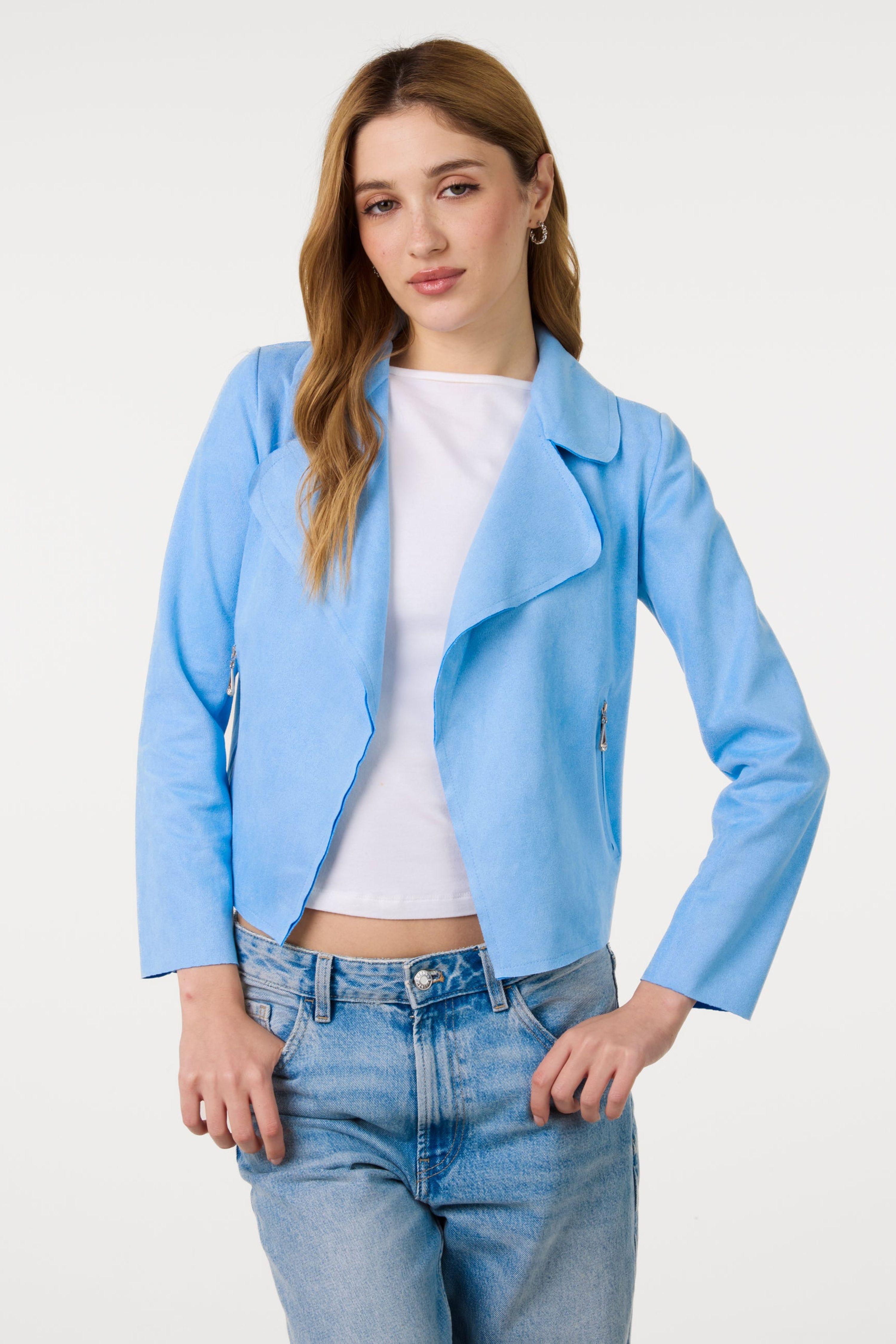 Blue Suede Jacket by PINK VANILLA
