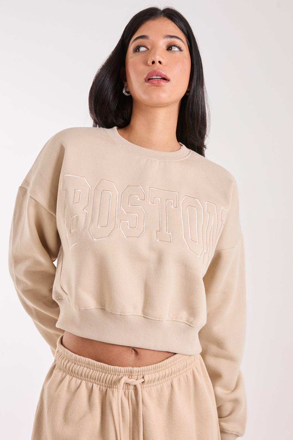 Boston Silk Detail Crop Sweater by PINK VANILLA