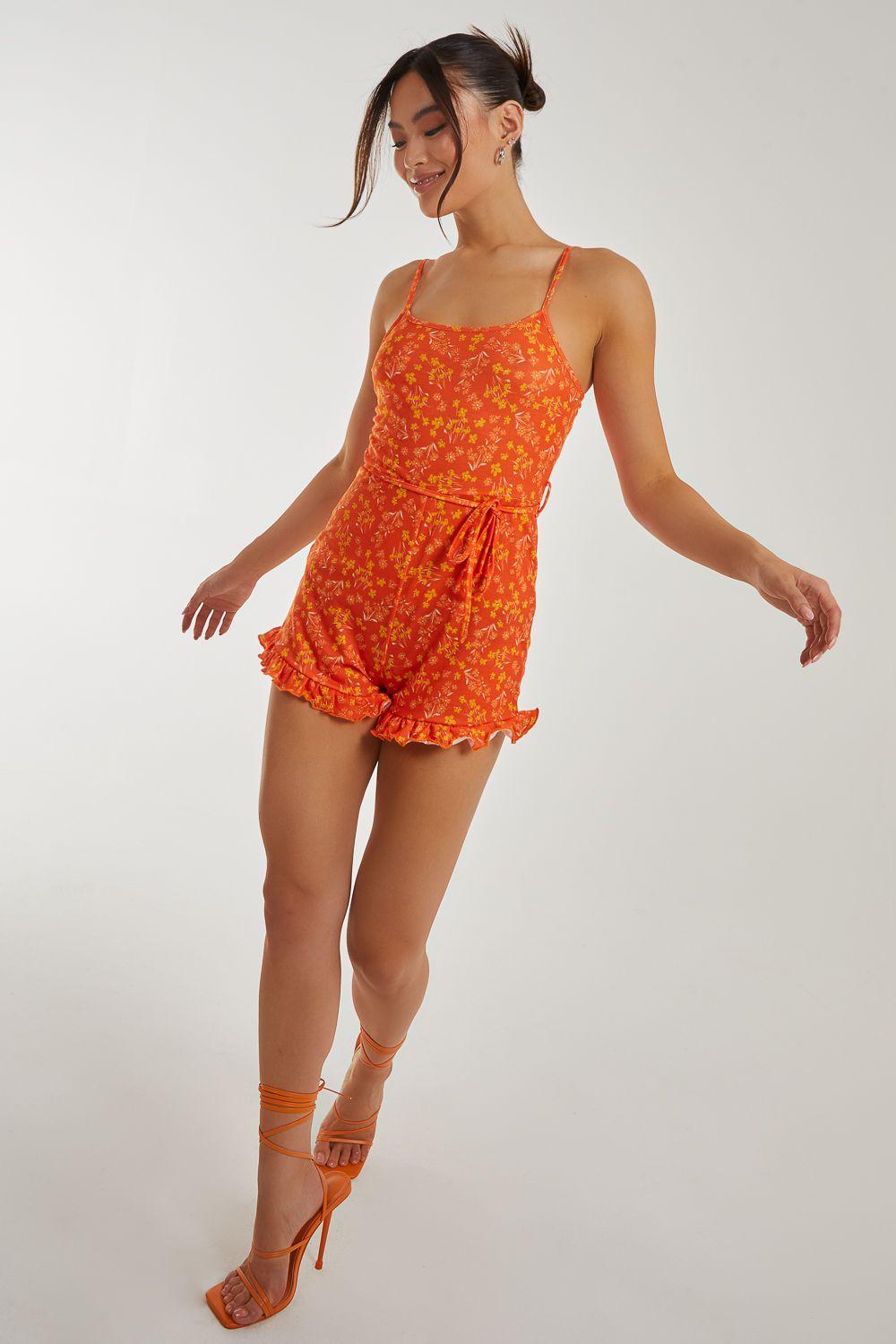 Floral Print Playsuit by PINK VANILLA