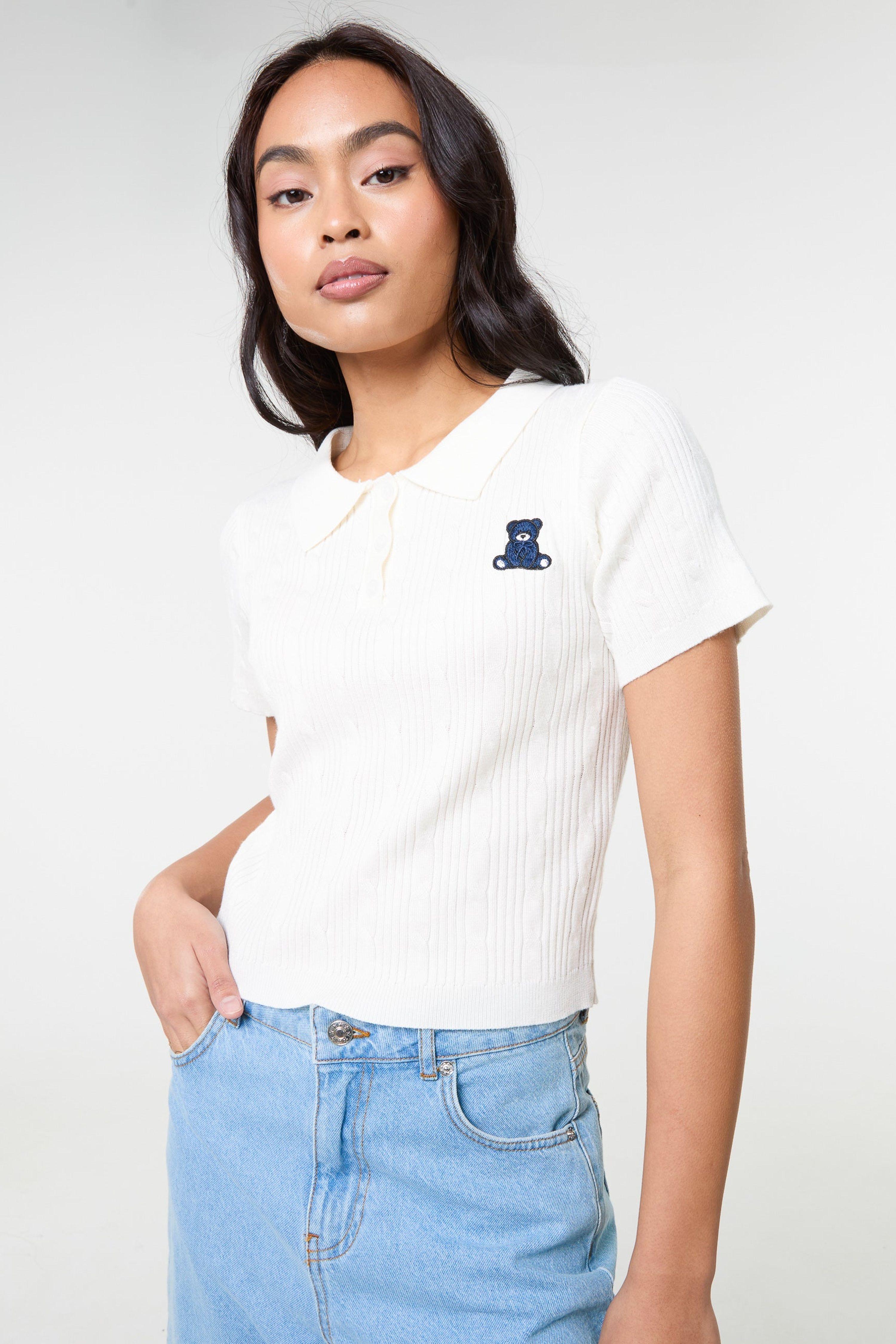 Ivory Cherub Cable Knit Top by PINK VANILLA