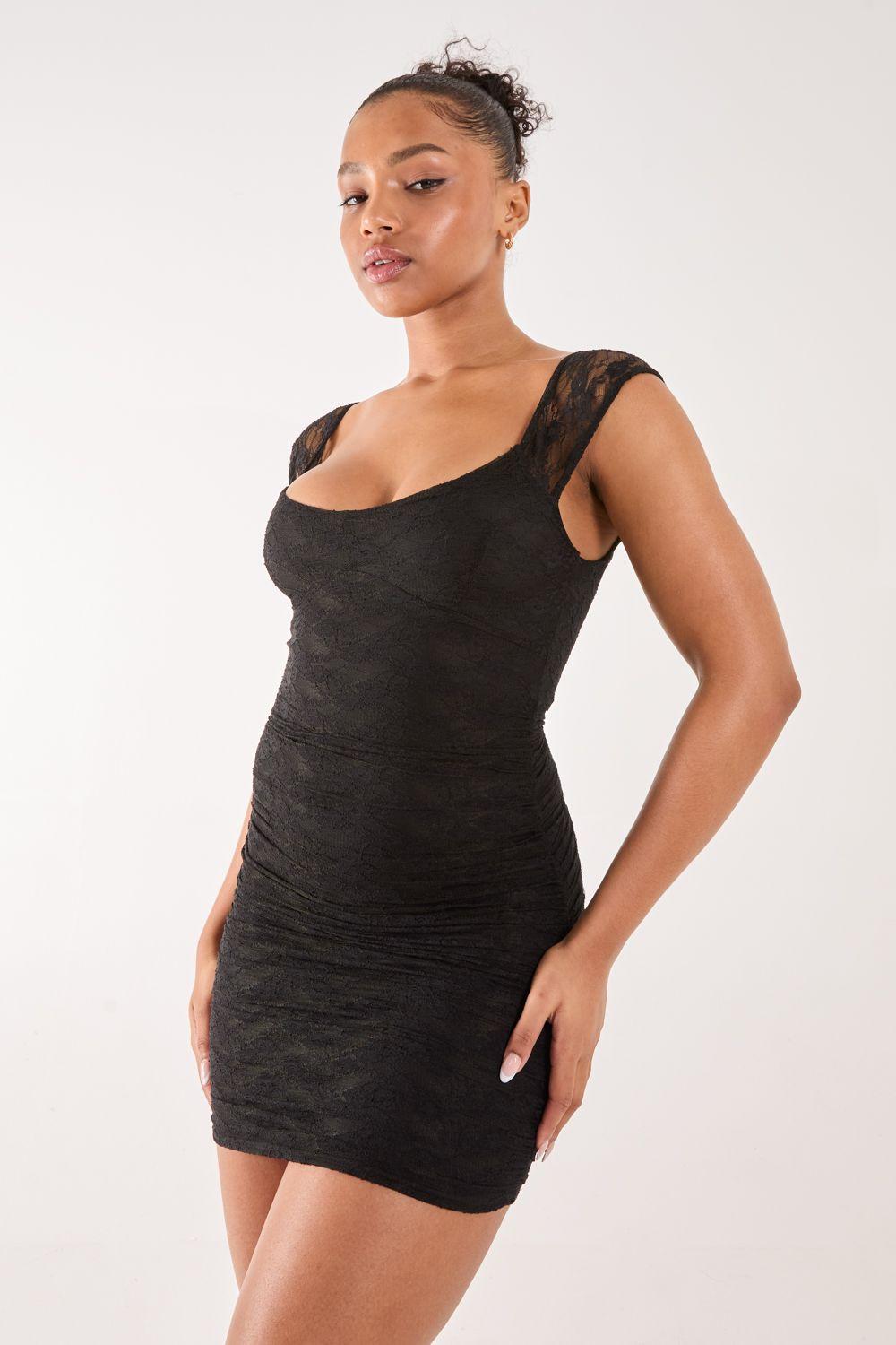 Lace Sweetheart Mini Dress by PINK VANILLA