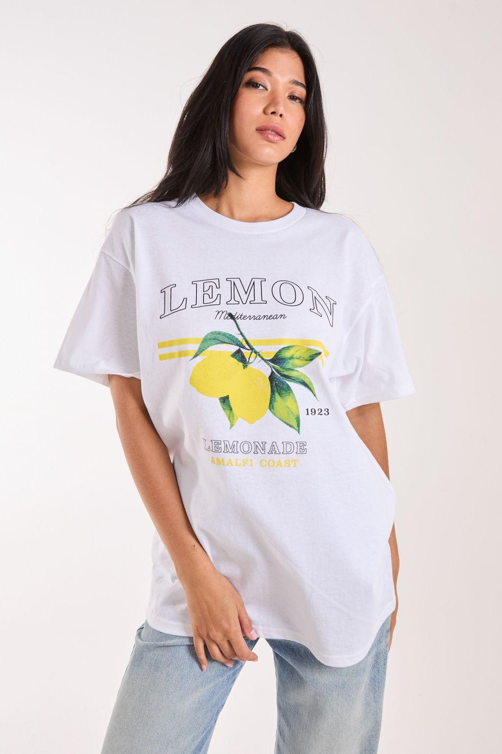 Lemon Oversized T-shirt by PINK VANILLA