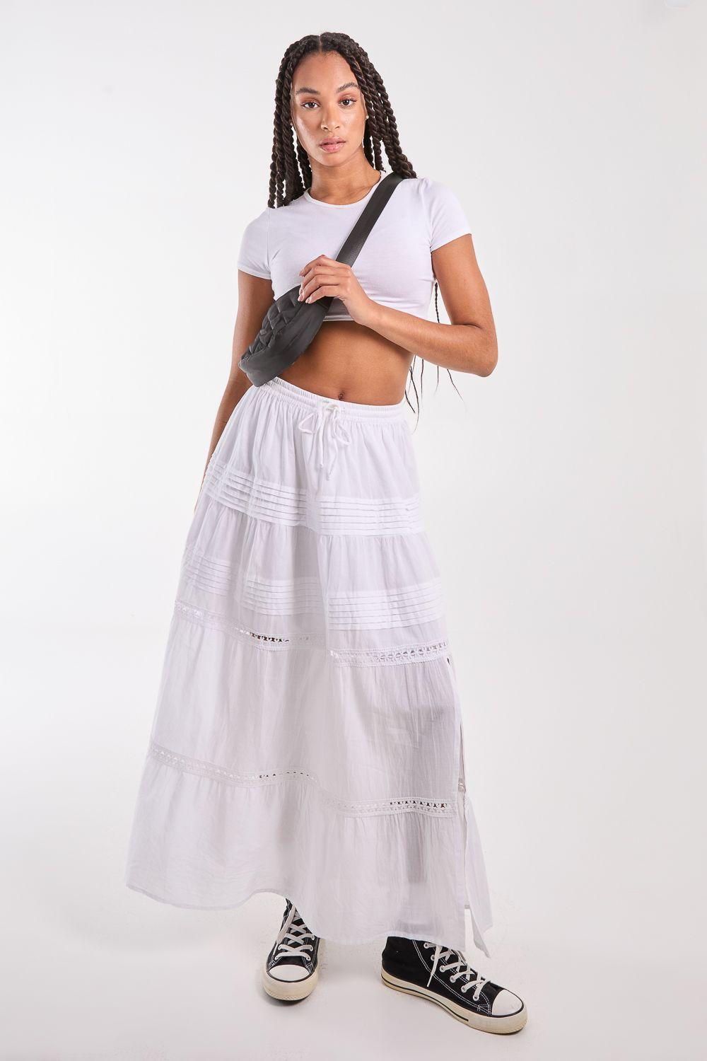 Prairie Tiered Maxi Skirt by PINK VANILLA