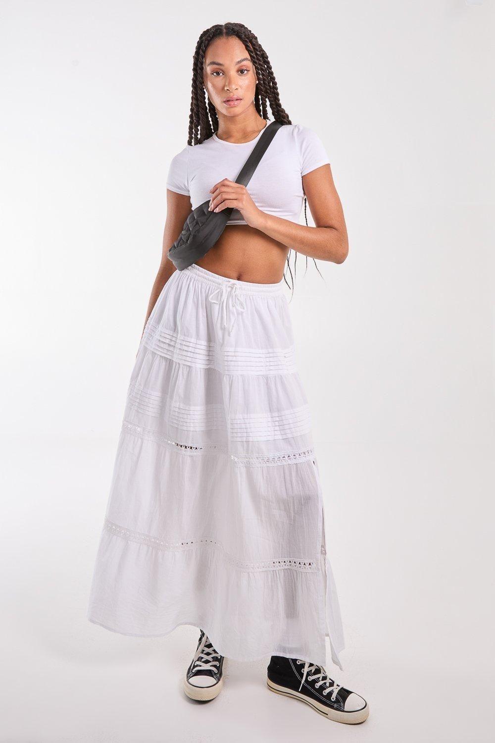 Prairie Tiered Maxi Skirt by PINK VANILLA
