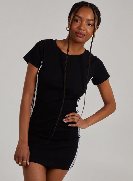 Sports Stripe Jersey Dress by PINK VANILLA