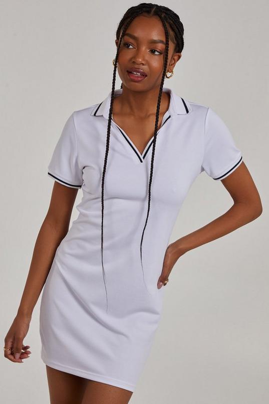 Sports Stripe Tennis Dress by PINK VANILLA