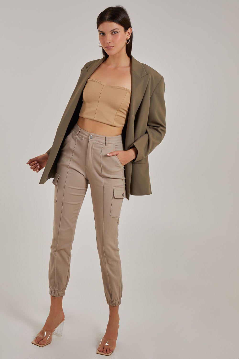 Utility Stretch Cargo Trousers by PINK VANILLA