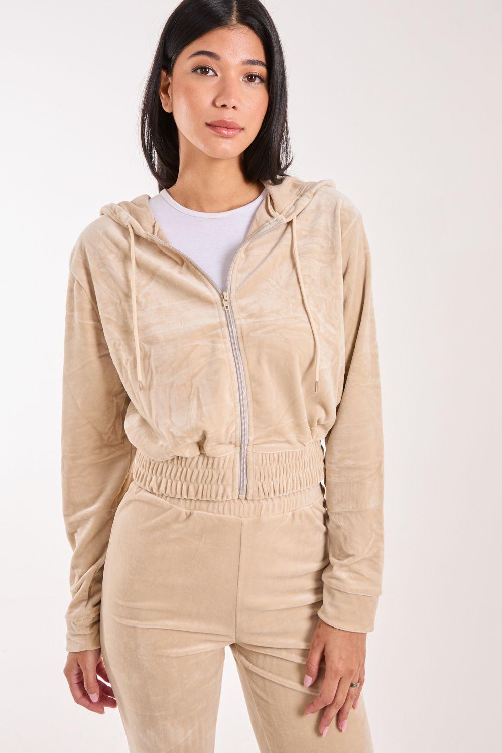 Velour Zip Hoodie by PINK VANILLA