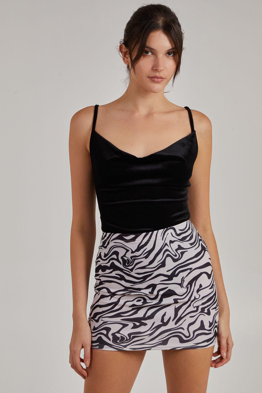 Velvet Cowl Neck Bodysuit by PINK VANILLA