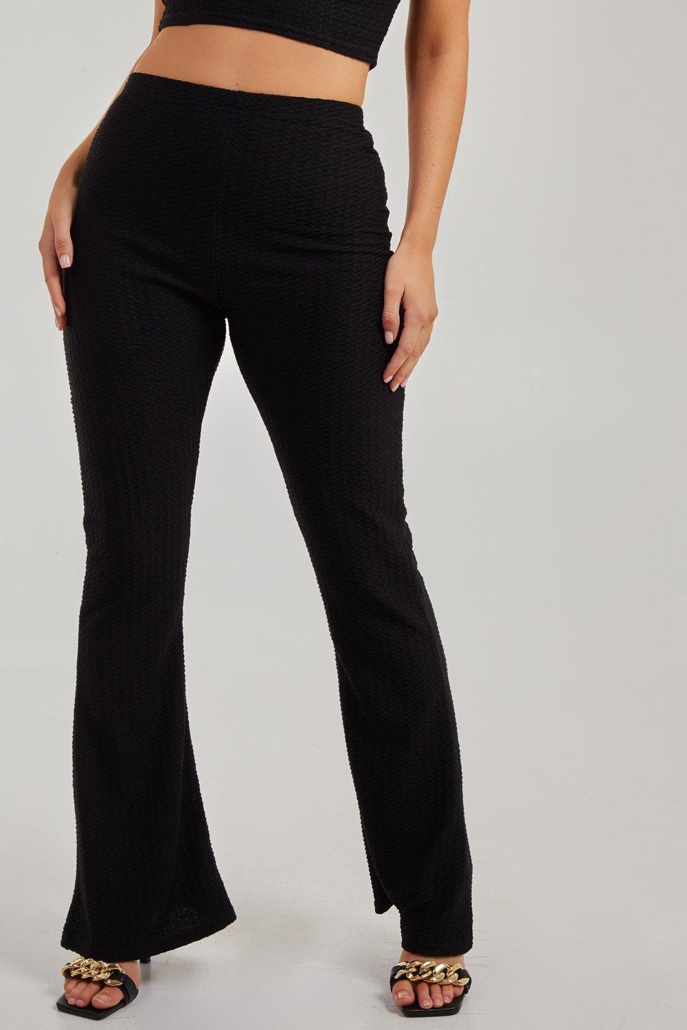 Waffle Flared Trouser by PINK VANILLA