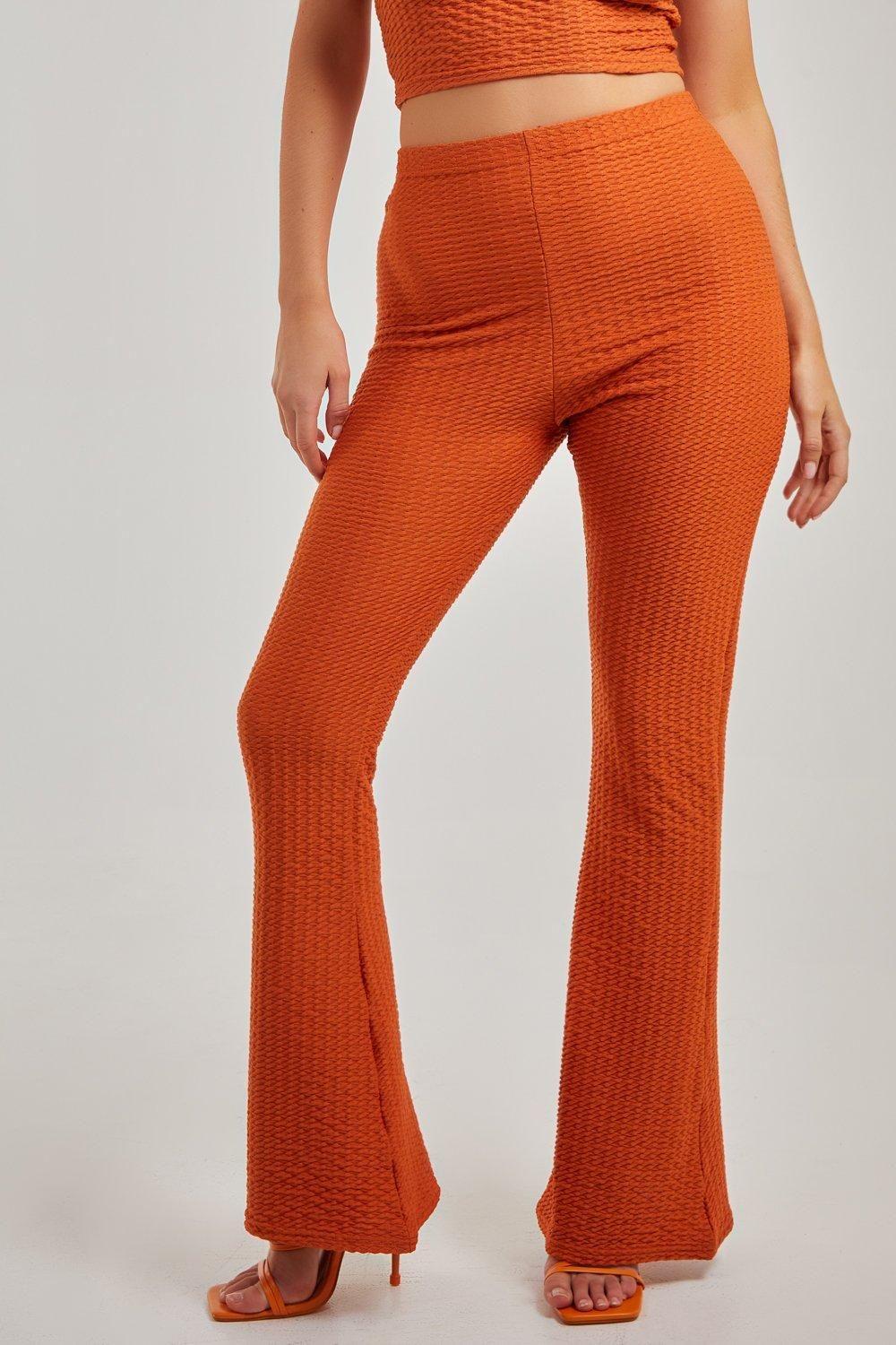 Waffle Flared Trouser by PINK VANILLA
