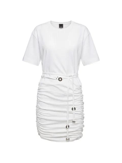 Anguillara ruched drawstring-waist dress by PINKO