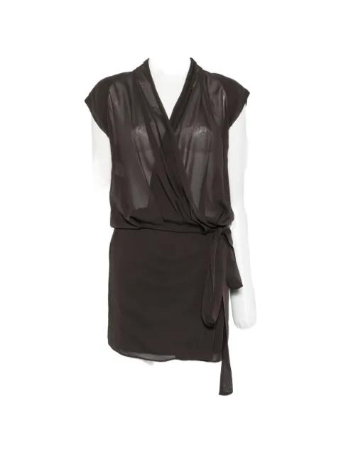Ardola draped tie-fastening mini dress by PINKO