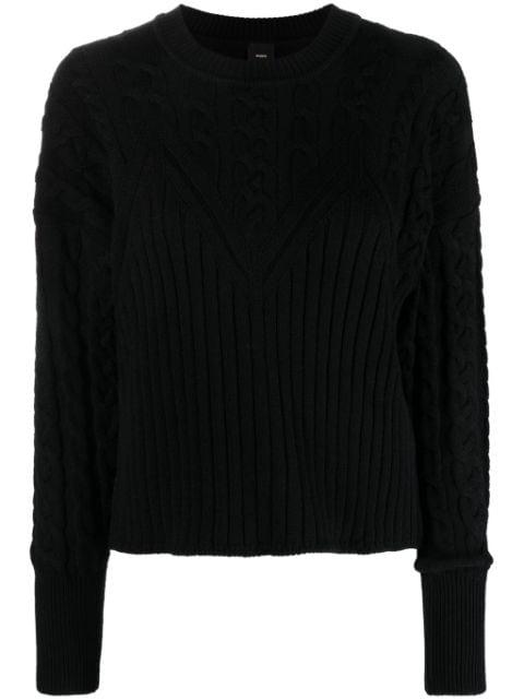 Armadillo ribbed-knit jumper by PINKO