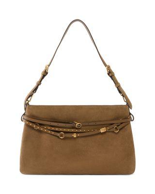 Big Suede Belted Shoulder Bag by PINKO