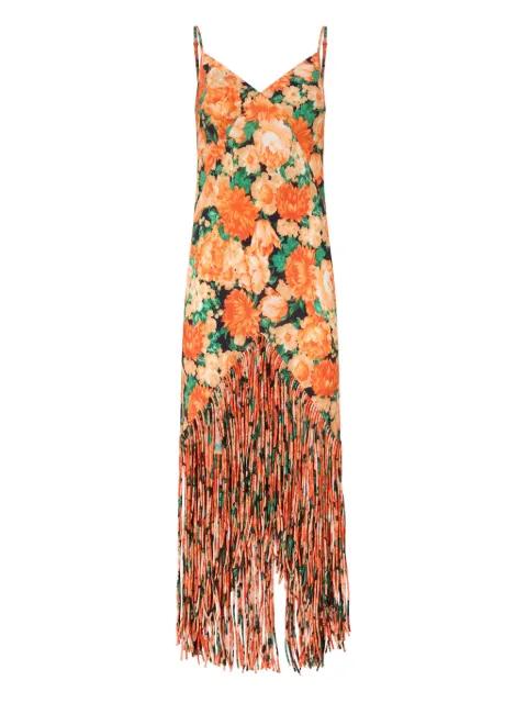 Botanic Garden floral fringe dress by PINKO