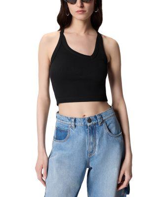 Brandy Ribbed Tank Top by PINKO