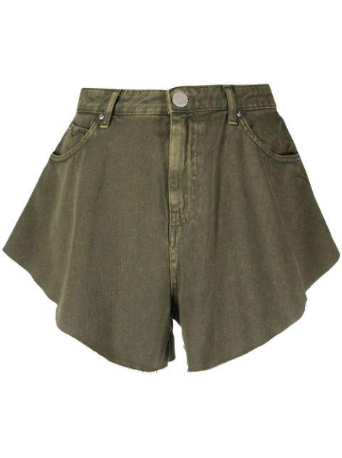 Bull acid-wash raw-cut shorts by PINKO