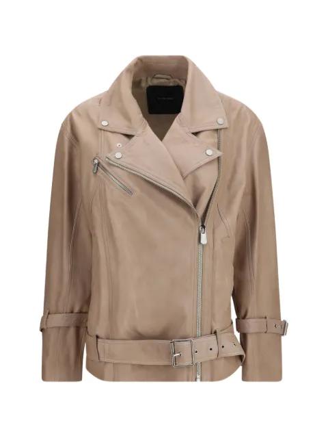 Candy belted leather jacket by PINKO