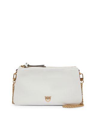 Double Mini Leather Crossbody by PINKO