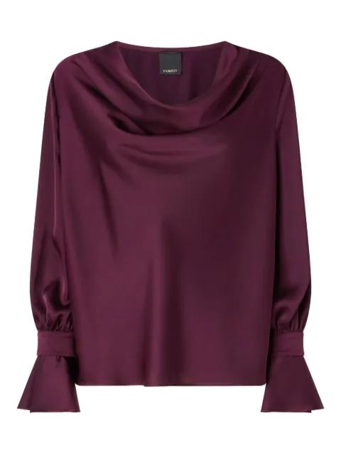 Filipa draped-neck blouse by PINKO