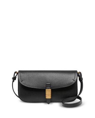 Flat Vitello Leather Saddle Bag by PINKO