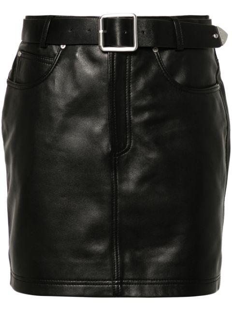 Grenada leather mini skirt by PINKO