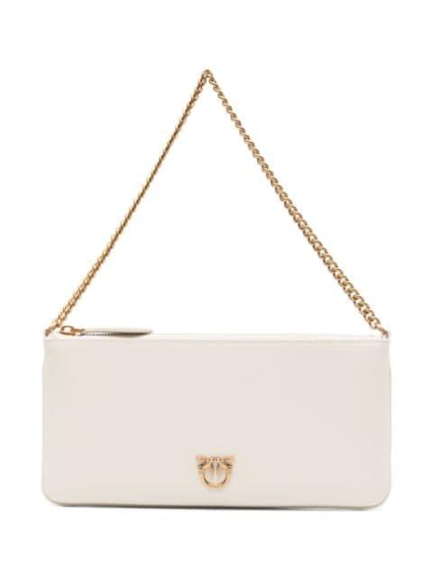 Horizontal Flat leather shoulder bag by PINKO