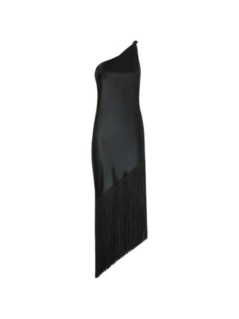 Kiwi fringed one-shoulder midi dress by PINKO