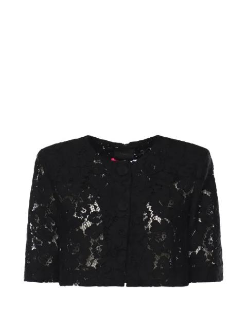 Lace Spencer button-up cotton jacket by PINKO