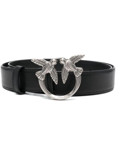 Love Berry logo-plaque leather belt by PINKO