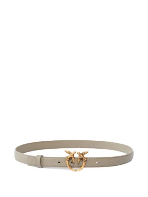 Love Birds-buckle leather belt by PINKO