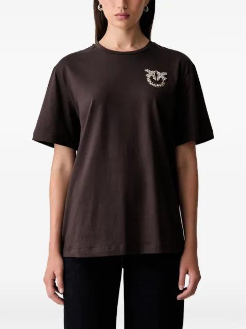 Love Birds crystal-embellished T-shirt by PINKO