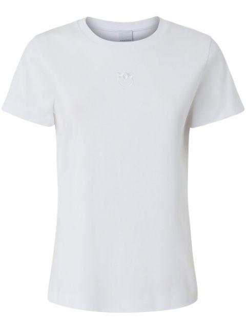 Love Birds-embroidered T-shirt by PINKO