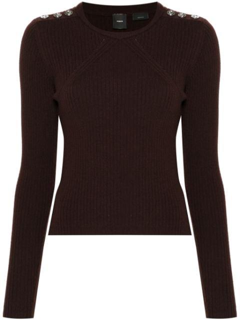 Love Birds-motif sweater by PINKO