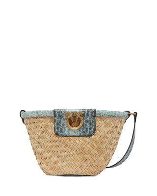 Love Summer Raffia Bucket Bag by PINKO