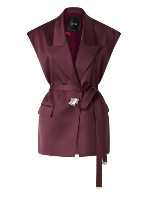 Melanzana belted collared jacket by PINKO