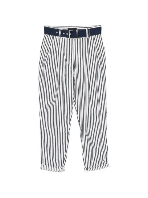 Modesta striped belted trousers by PINKO