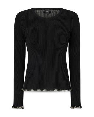 Nebbia Maglia Crepe Mosso Top by PINKO