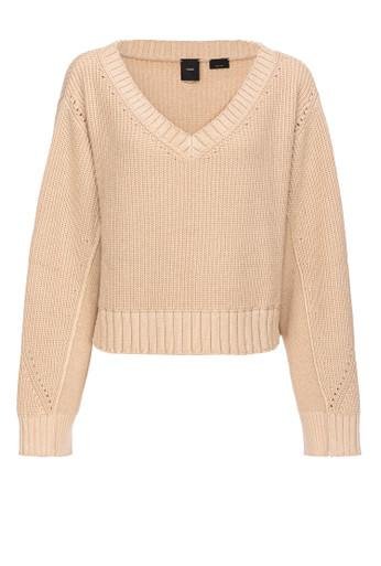 Ribbed cotton and cashmere pullover by PINKO