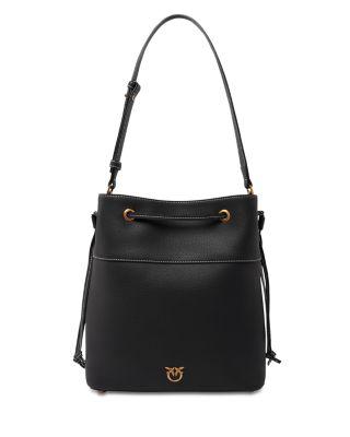 Secchiello Classic Leather Bucket Bag by PINKO