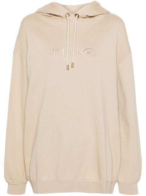 Skype logo-embroidered hoodie by PINKO